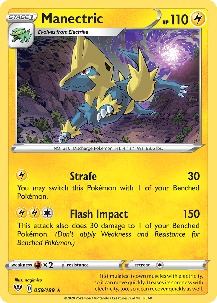 Manectric (059/189) [Sword & Shield: Darkness Ablaze] | North of Exile Games
