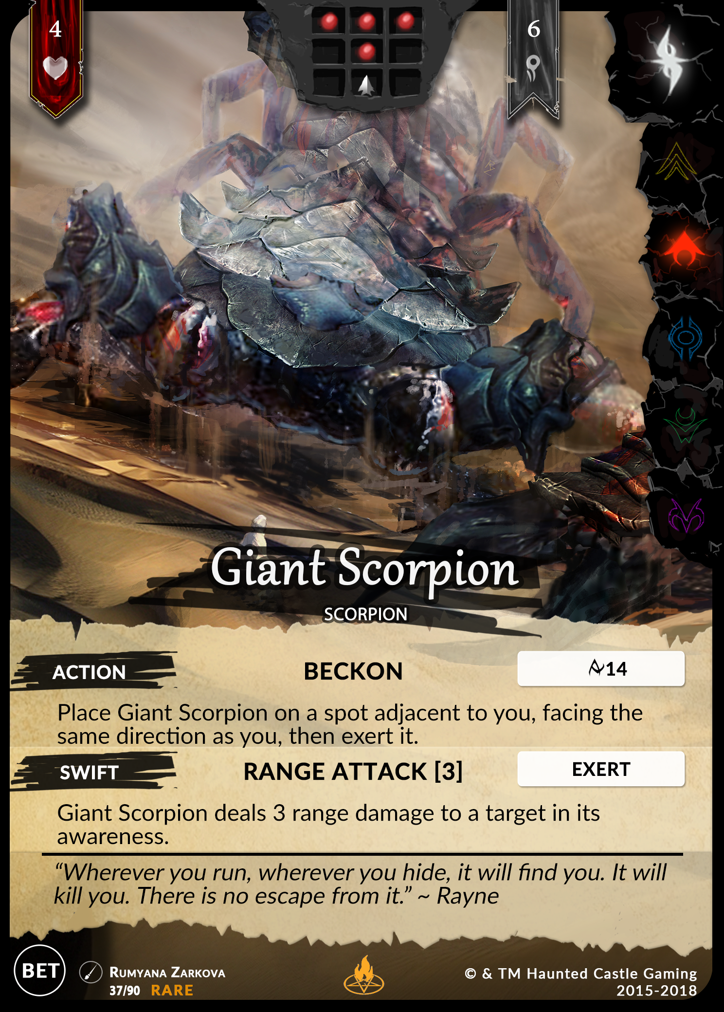 Giant Scorpion (Beta, 37/90) | North of Exile Games