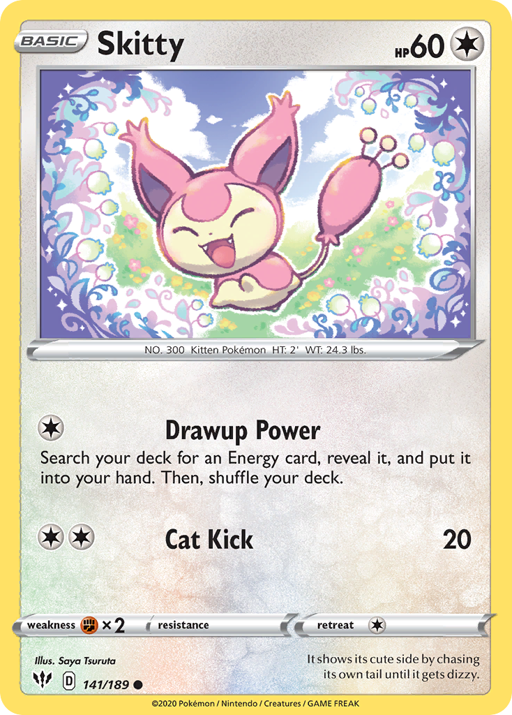 Skitty (141/189) [Sword & Shield: Darkness Ablaze] | North of Exile Games