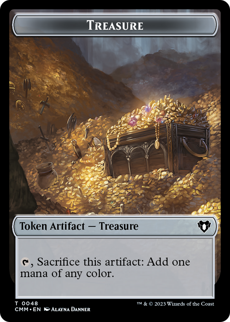 Treasure // Cat (0005) Double-Sided Token [Commander Masters Tokens] | North of Exile Games