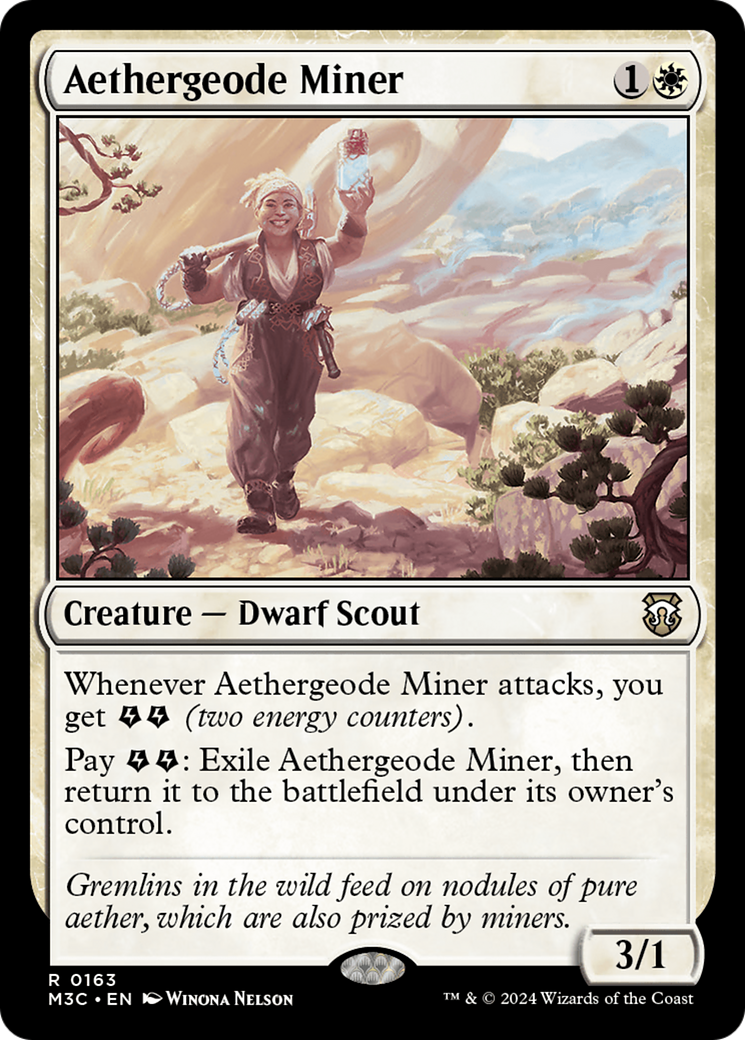 Aethergeode Miner (Ripple Foil) [Modern Horizons 3 Commander] | North of Exile Games