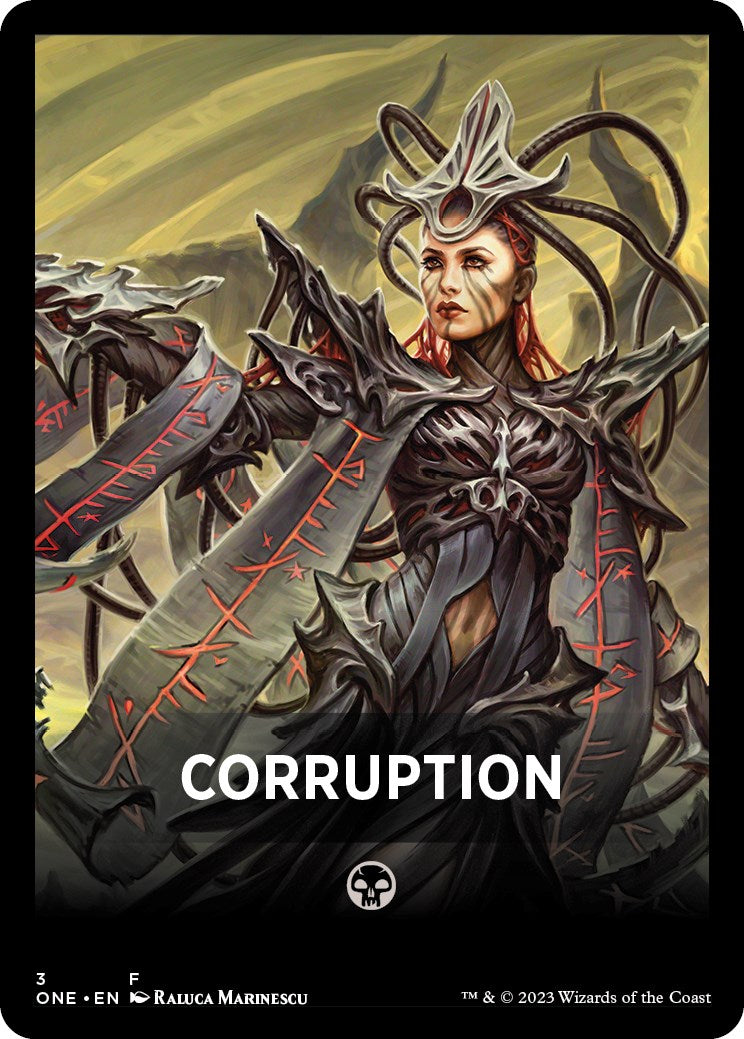 Corruption Theme Card [Phyrexia: All Will Be One Tokens] | North of Exile Games