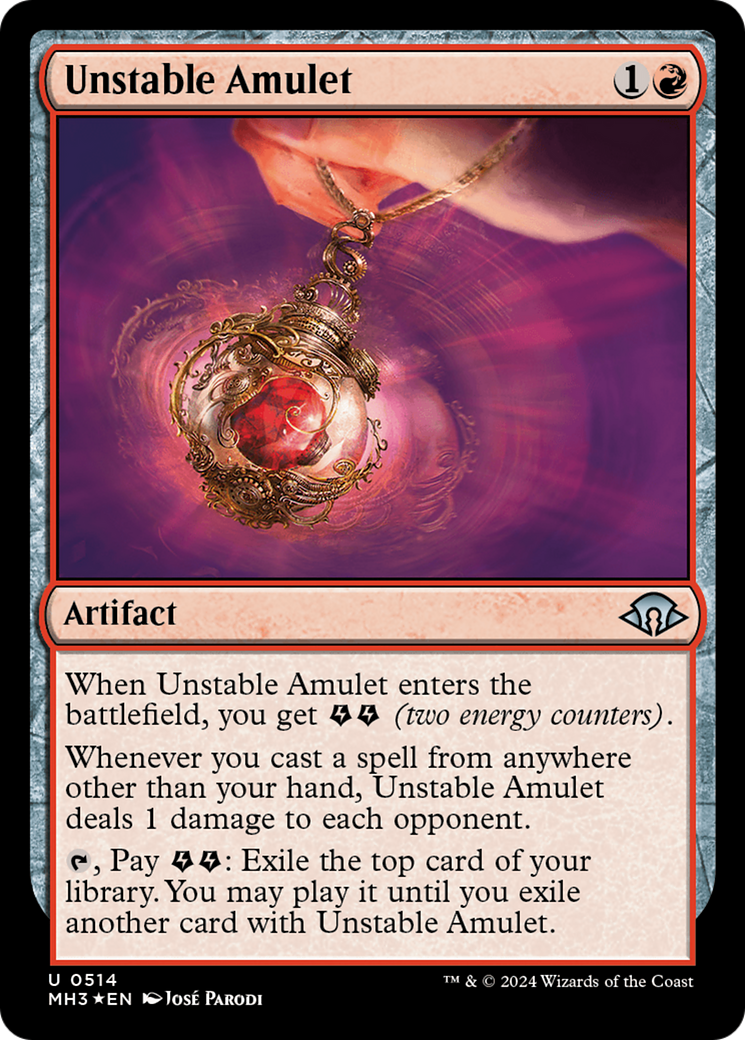 Unstable Amulet (Ripple Foil) [Modern Horizons 3] | North of Exile Games