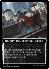 Bounty: Paq, Fleeting Filcher // Bounty Rules Double-Sided Token [Outlaws of Thunder Junction Commander Tokens] | North of Exile Games