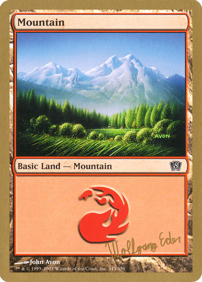 Mountain (we343) (Wolfgang Eder) [World Championship Decks 2003] | North of Exile Games