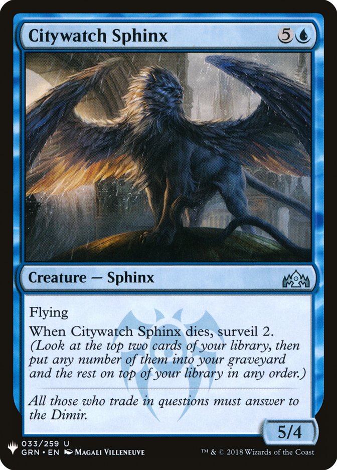 Citywatch Sphinx [Mystery Booster] | North of Exile Games