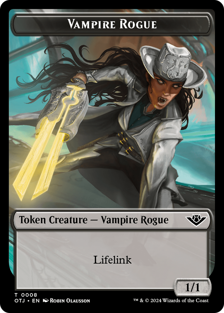 Vampire Rogue Token [Outlaws of Thunder Junction Tokens] | North of Exile Games