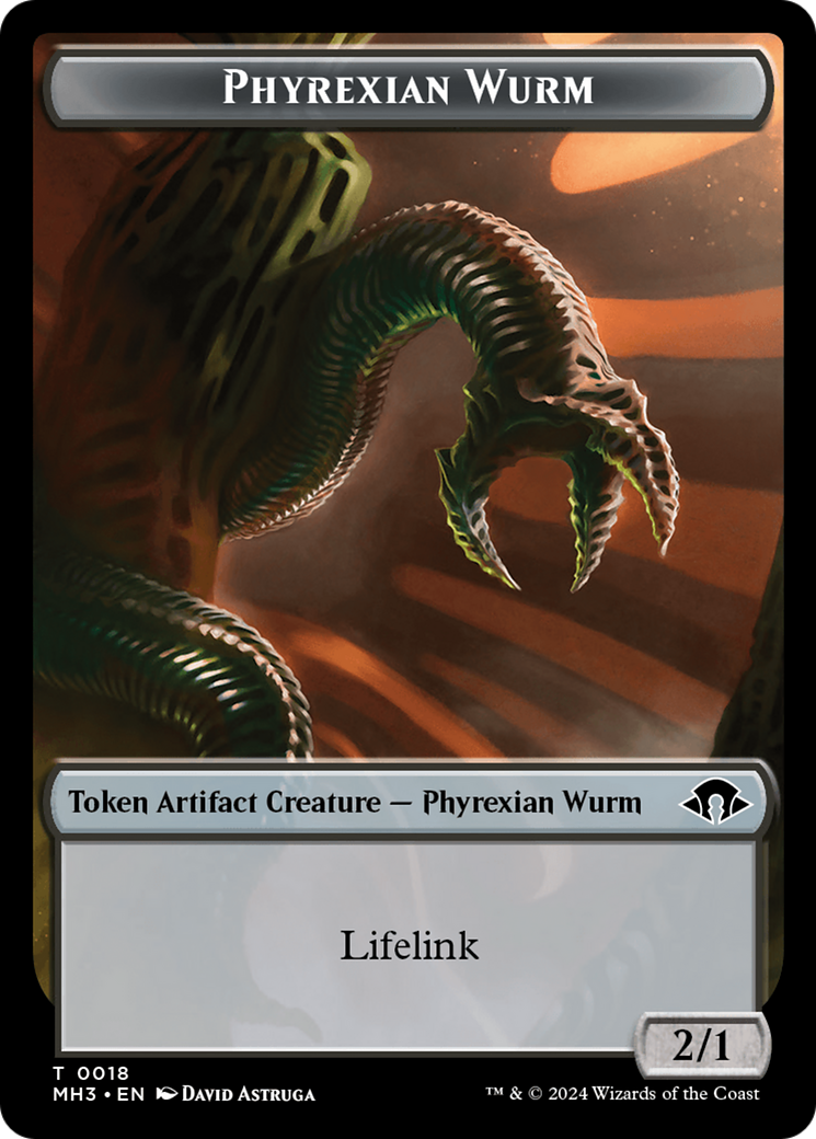 Phyrexian Wurm Token (0018) [Modern Horizons 3 Tokens] | North of Exile Games