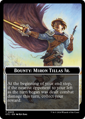Bounty: Miron Tillas Jr. // Bounty Rules Double-Sided Token [Outlaws of Thunder Junction Commander Tokens] | North of Exile Games