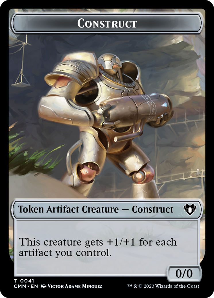 Clue // Construct (0041) Double-Sided Token [Commander Masters Tokens] | North of Exile Games