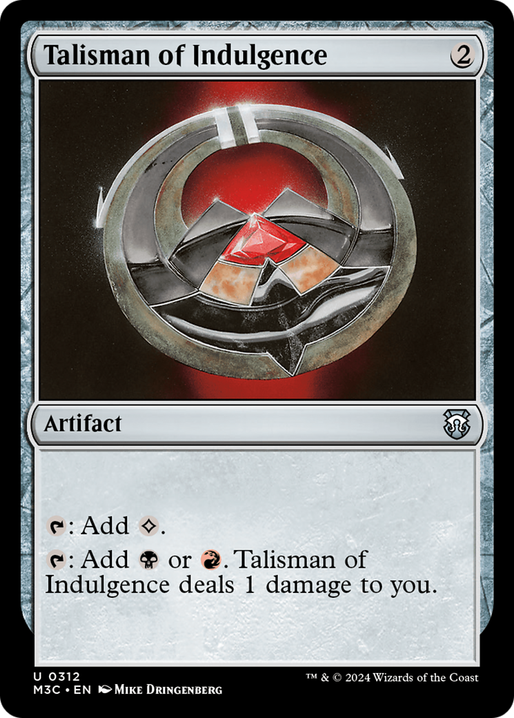 Talisman of Indulgence [Modern Horizons 3 Commander] | North of Exile Games