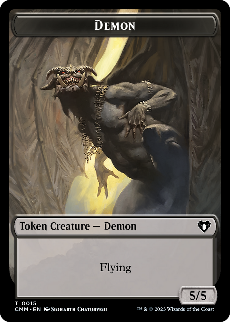 Eldrazi Spawn // Demon Double-Sided Token [Commander Masters Tokens] | North of Exile Games