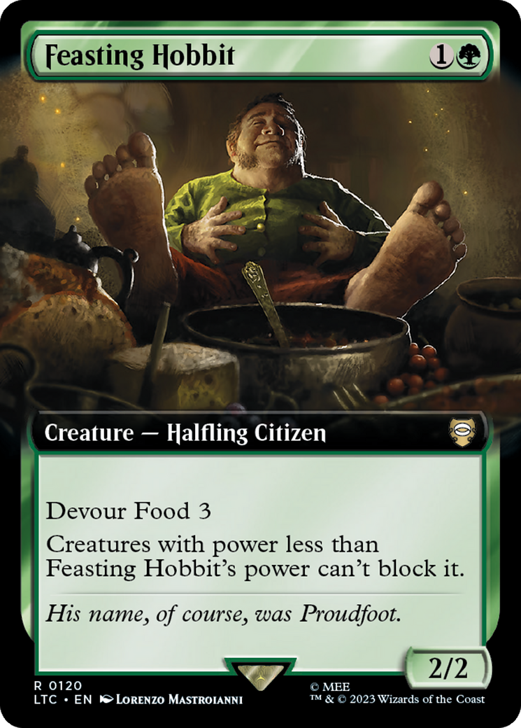 Feasting Hobbit (Extended Art) [The Lord of the Rings: Tales of Middle-Earth Commander] | North of Exile Games