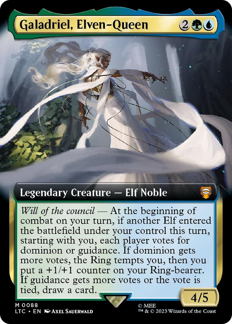 Galadriel, Elven-Queen (Extended Art) [The Lord of the Rings: Tales of Middle-Earth Commander] | North of Exile Games