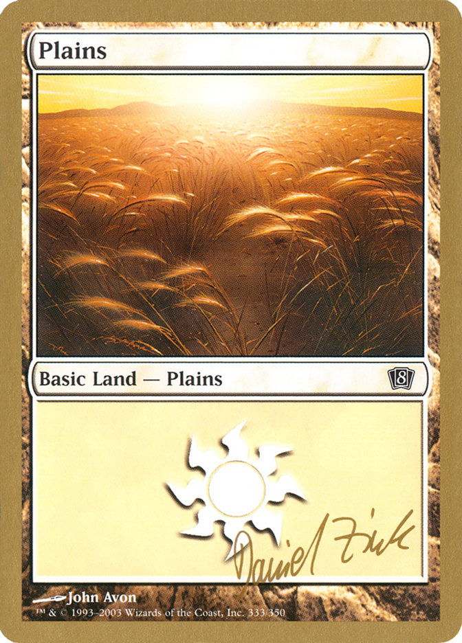Plains (dz333) (Daniel Zink) [World Championship Decks 2003] | North of Exile Games