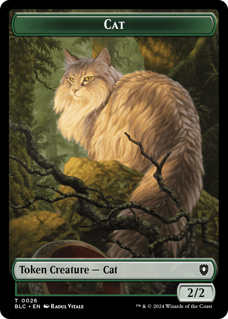 Elemental // Cat Double-Sided Token [Bloomburrow Commander Tokens] | North of Exile Games
