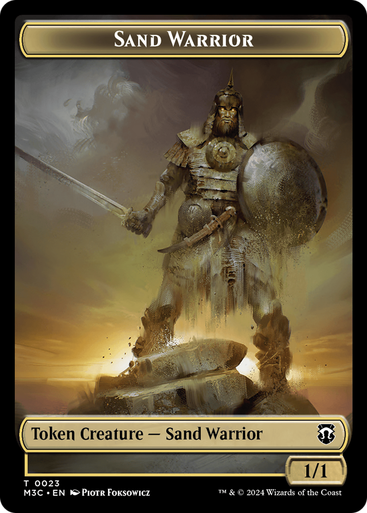 Marit Lage (Ripple Foil) // Sand Warrior Double-Sided Token [Modern Horizons 3 Commander Tokens] | North of Exile Games