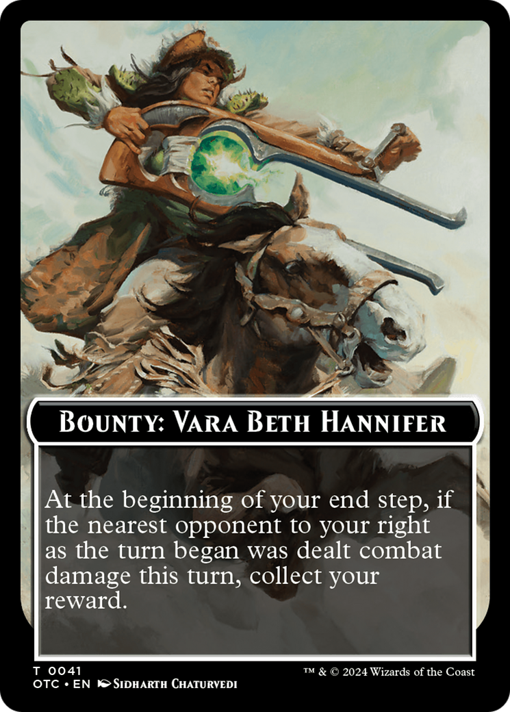 Bounty: Vara Beth Hannifer // Bounty Rules Double-Sided Token [Outlaws of Thunder Junction Commander Tokens] | North of Exile Games