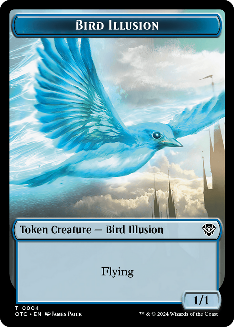 Dragon Elemental // Bird Illusion Double-Sided Token [Outlaws of Thunder Junction Commander Tokens] | North of Exile Games