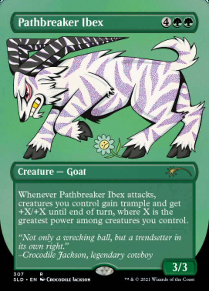 Pathbreaker Ibex (Borderless) (Foil Etched) [Secret Lair Drop Series] | North of Exile Games