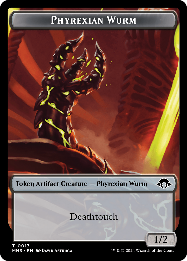 Servo // Phyrexian Wurm (0017) Double-Sided Token [Modern Horizons 3 Tokens] | North of Exile Games