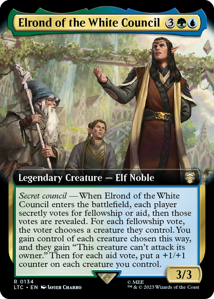 Elrond of the White Council (Extended Art) [The Lord of the Rings: Tales of Middle-Earth Commander] | North of Exile Games