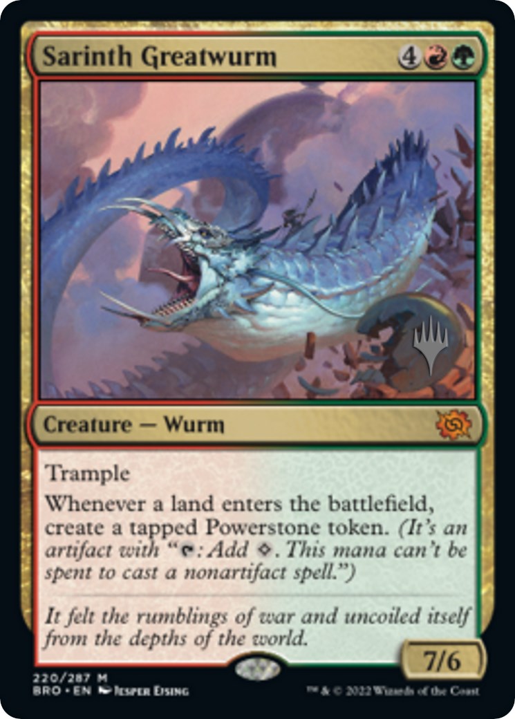 Sarinth Greatwurm (Promo Pack) [The Brothers' War Promos] | North of Exile Games