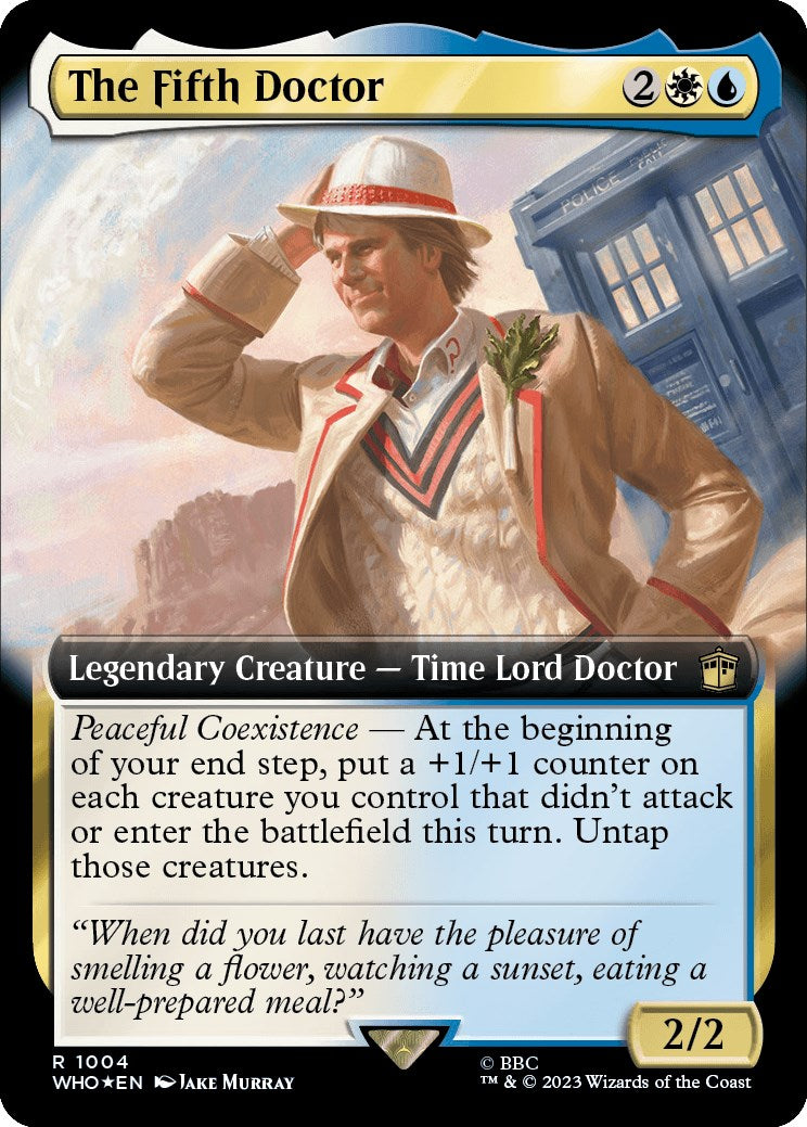 The Fifth Doctor (Extended Art) (Surge Foil) [Doctor Who] | North of Exile Games
