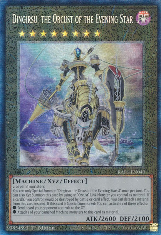 Dingirsu, the Orcust of the Evening Star [RA01-EN040] Prismatic Collector's Rare | North of Exile Games