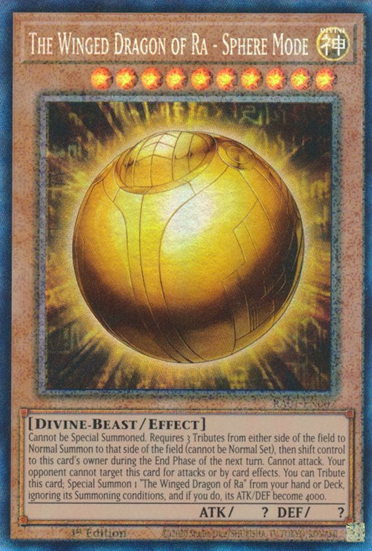 The Winged Dragon of Ra - Sphere Mode [RA01-EN007] Prismatic Collector's Rare | North of Exile Games