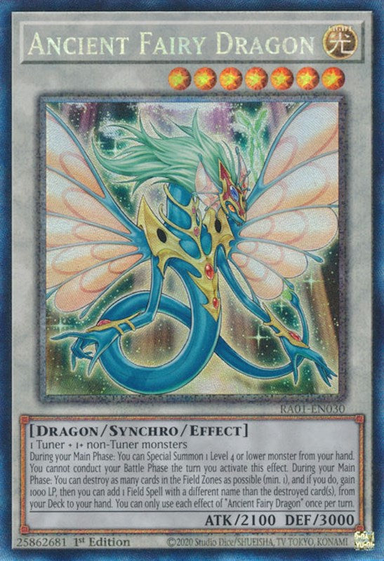 Ancient Fairy Dragon [RA01-EN030] Prismatic Collector's Rare | North of Exile Games