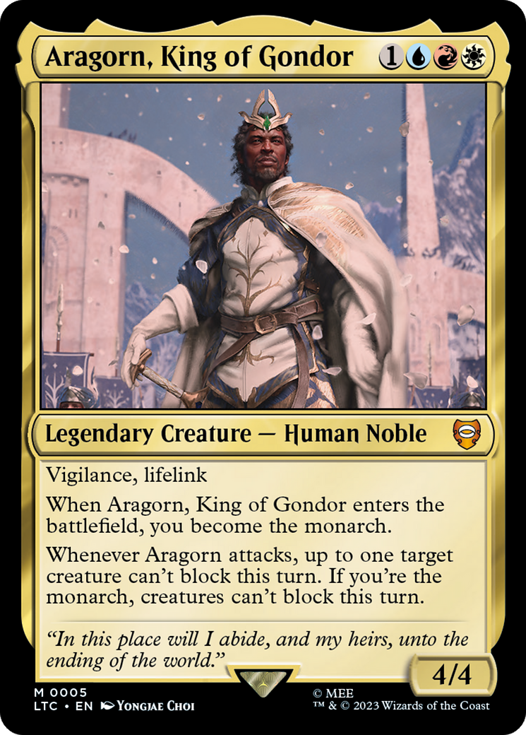 Aragorn, King of Gondor [The Lord of the Rings: Tales of Middle-Earth Commander] | North of Exile Games