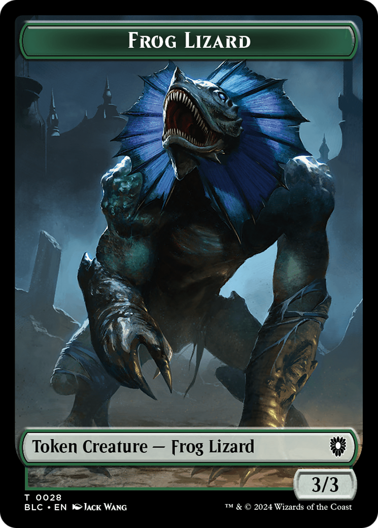 Storm Crow // Frog Lizard Double-Sided Token [Bloomburrow Commander Tokens] | North of Exile Games