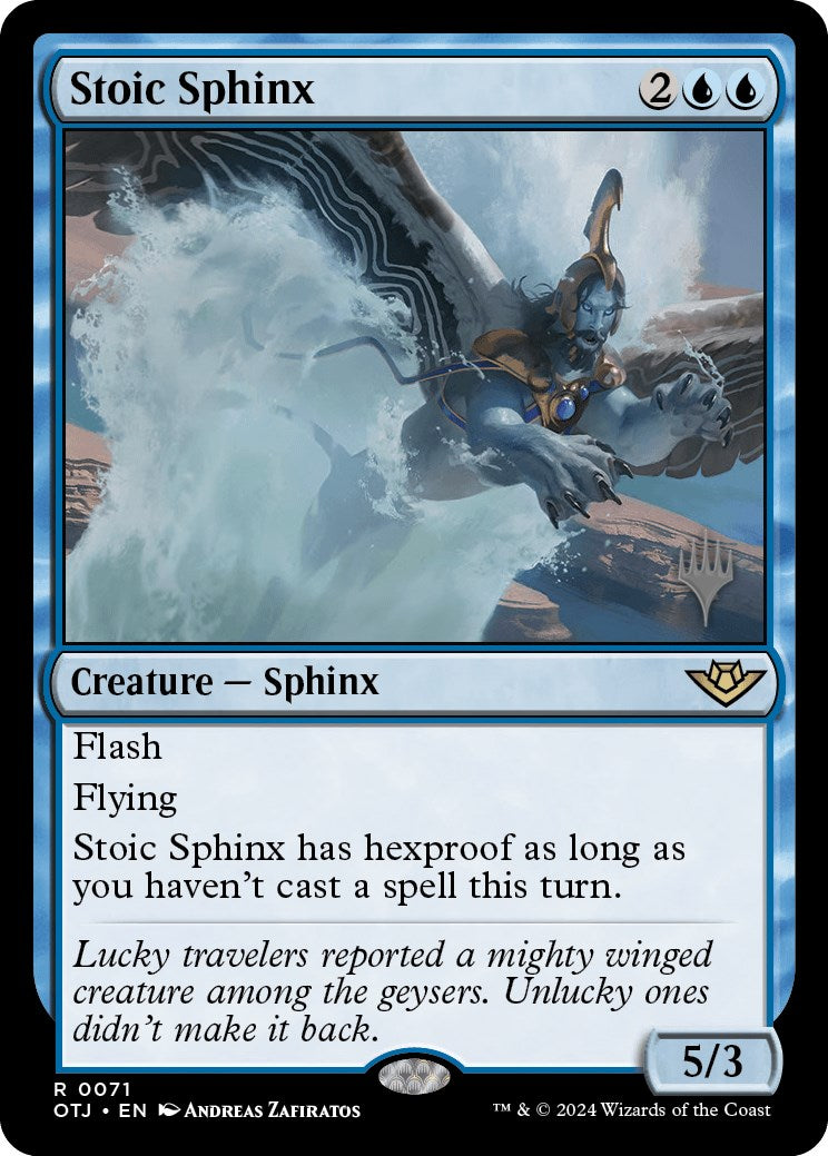 Stoic Sphinx (Promo Pack) [Outlaws of Thunder Junction Promos] | North of Exile Games