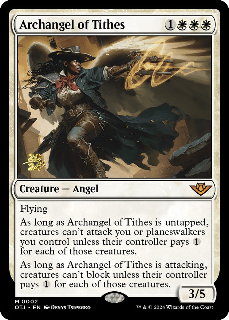 Archangel of Tithes [Outlaws of Thunder Junction Prerelease Promos] | North of Exile Games