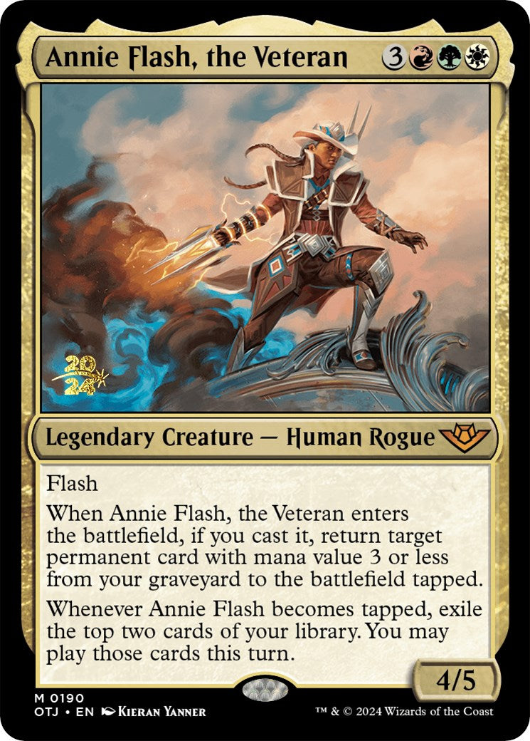 Annie Flash, the Veteran [Outlaws of Thunder Junction Prerelease Promos] | North of Exile Games