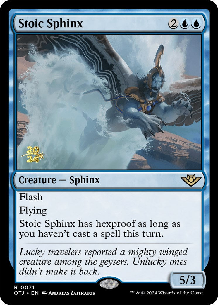 Stoic Sphinx [Outlaws of Thunder Junction Prerelease Promos] | North of Exile Games
