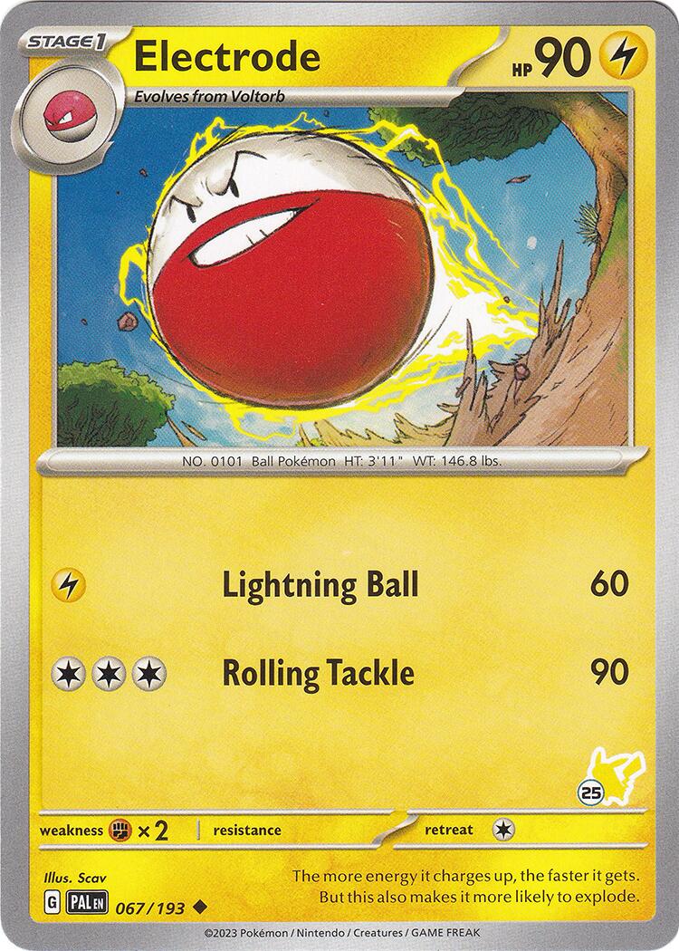 Electrode (067/193) (Pikachu Stamp #25) [Battle Academy 2024] | North of Exile Games