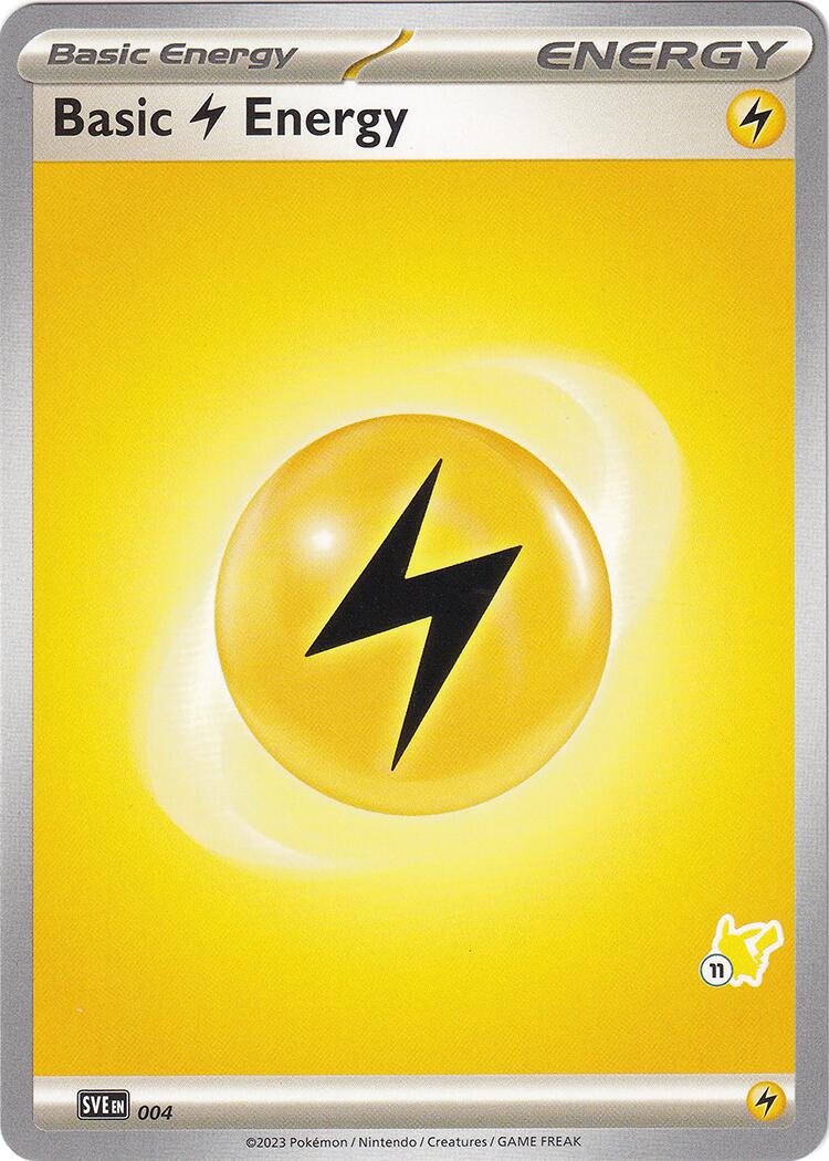 Basic Lightning Energy (004) (Pikachu Stamp #11) [Battle Academy 2024] | North of Exile Games