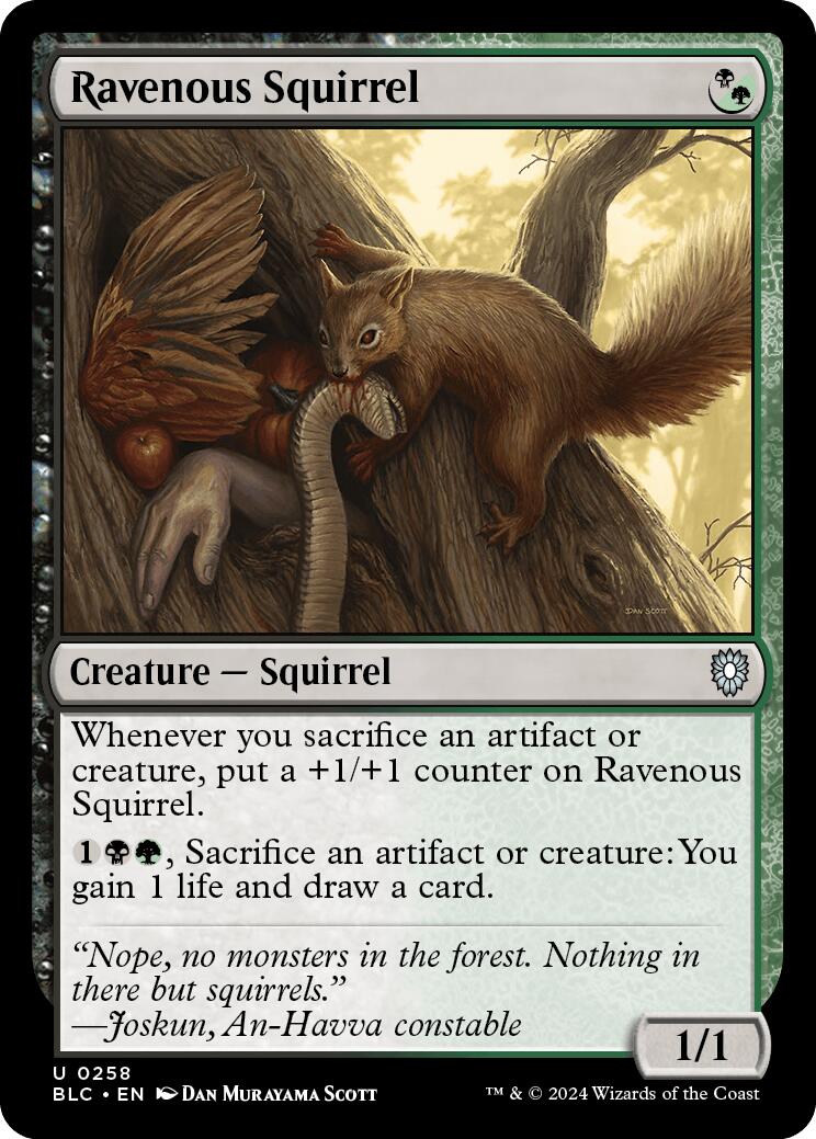 Ravenous Squirrel [Bloomburrow Commander] | North of Exile Games