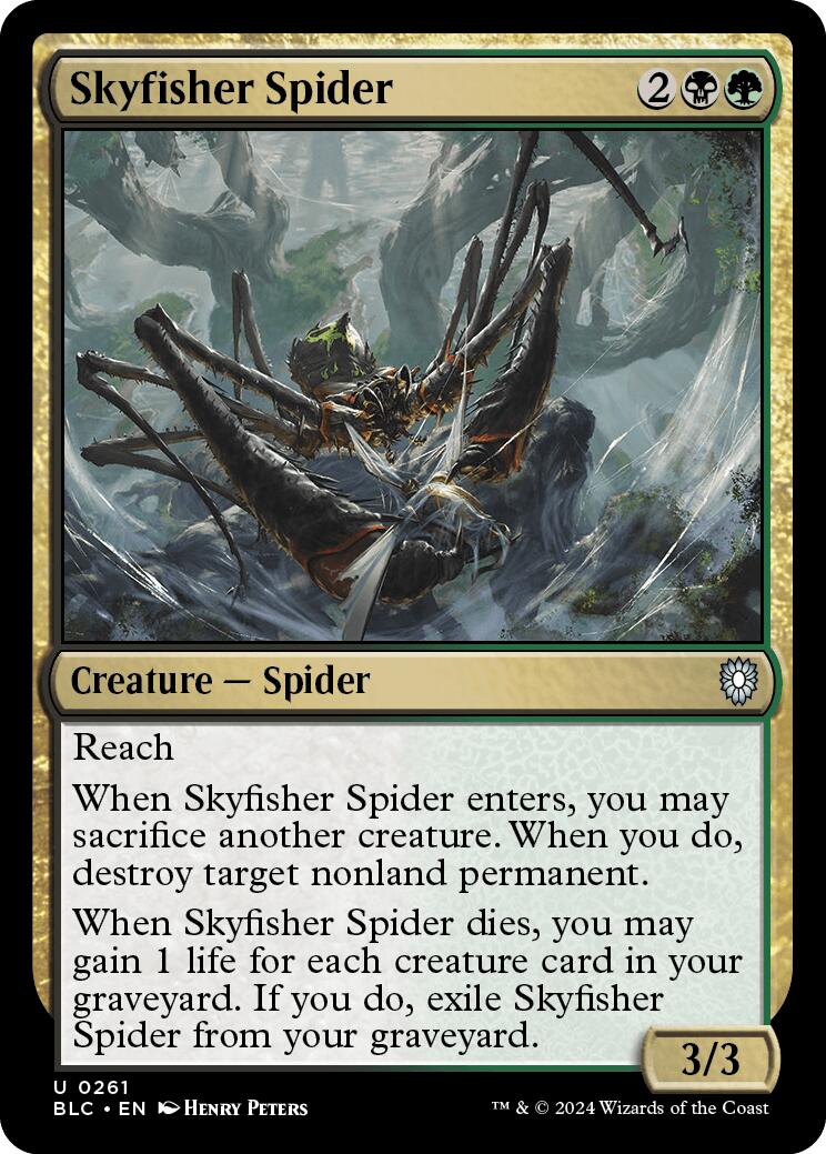 Skyfisher Spider [Bloomburrow Commander] | North of Exile Games