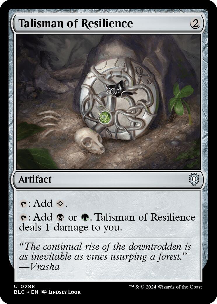 Talisman of Resilience [Bloomburrow Commander] | North of Exile Games