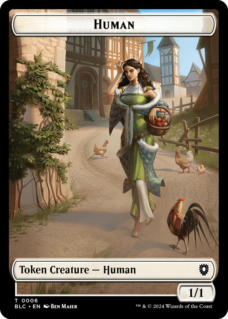 Human // Soldier Double-Sided Token [Bloomburrow Commander Tokens] | North of Exile Games