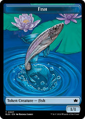 Bird (011) // Fish Double-Sided Token [Bloomburrow Commander Tokens] | North of Exile Games