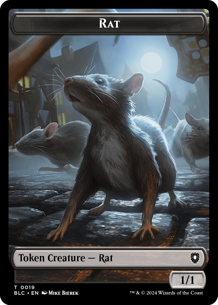 Rat // Raccoon Double-Sided Token [Bloomburrow Commander Tokens] | North of Exile Games