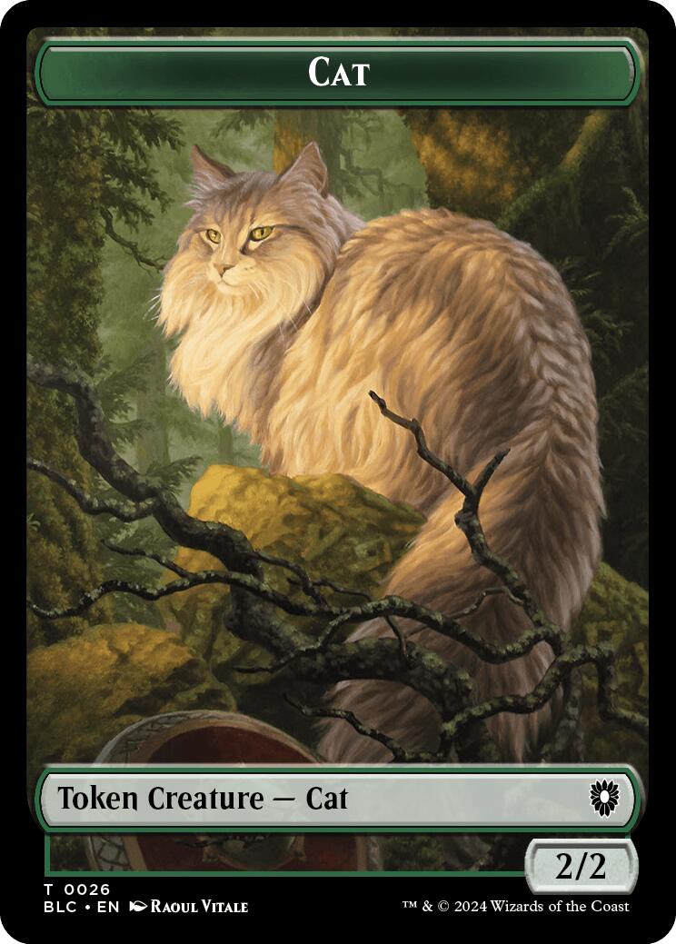 Cat // Beast (025) Double-Sided Token [Bloomburrow Commander Tokens] | North of Exile Games