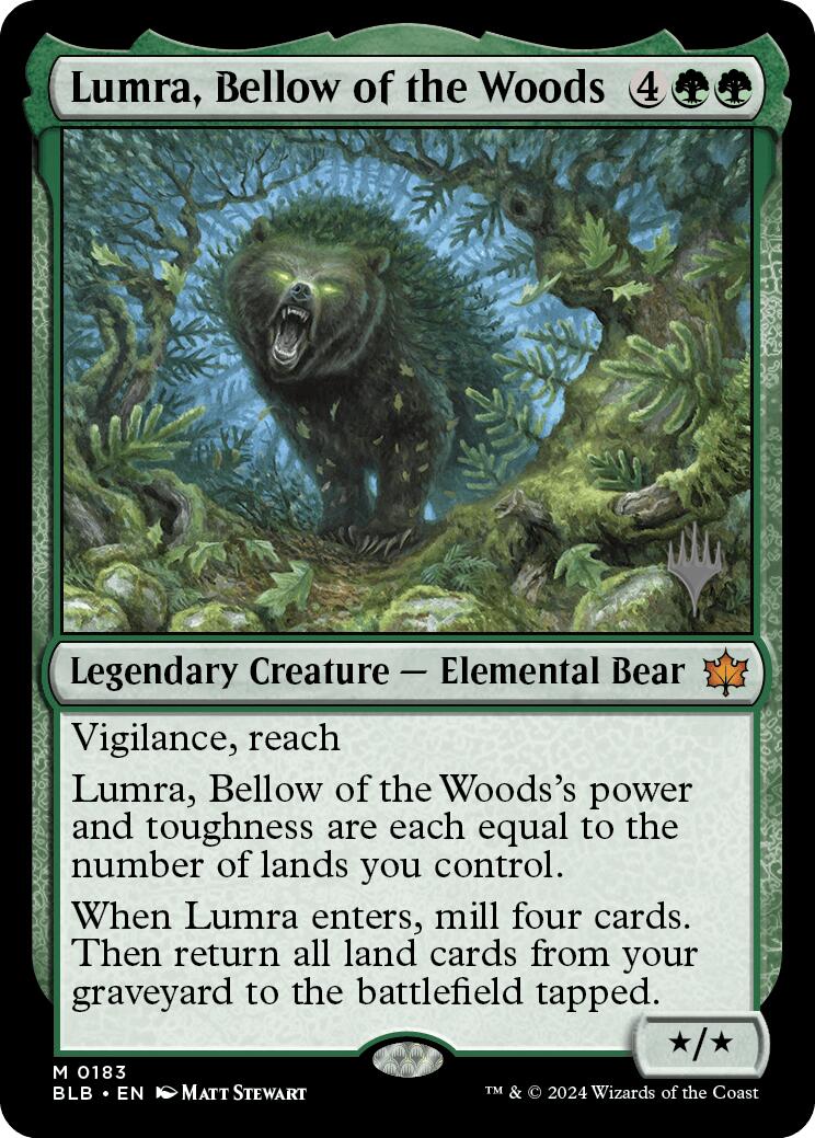 Lumra, Bellow of the Woods (Promo Pack) [Bloomburrow Promos] | North of Exile Games