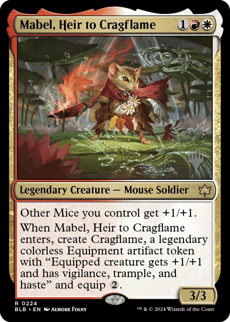Mabel, Heir to Cragflame (Promo Pack) [Bloomburrow Promos] | North of Exile Games