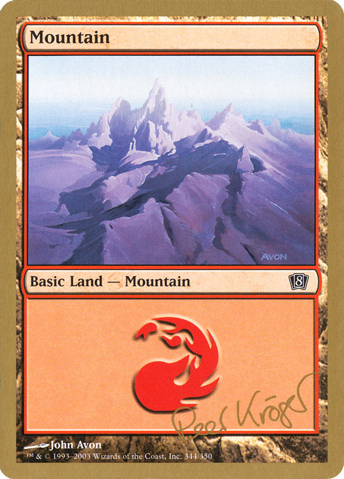 Mountain (344) (Peer Kroger) [World Championship Decks 2003] | North of Exile Games