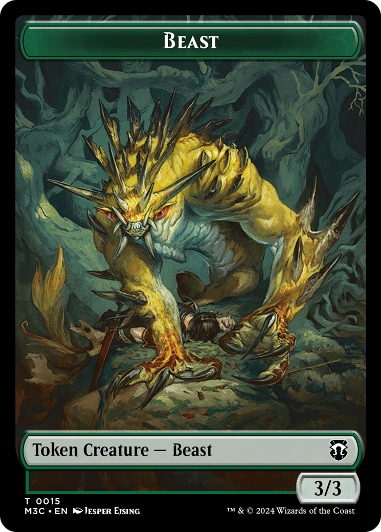 Beast (0015) // Insect (0025) Double-Sided Token [Modern Horizons 3 Commander Tokens] | North of Exile Games